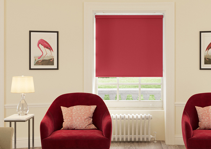 Palermo (Blackout), Crimson - Roller Blind - Image 3
